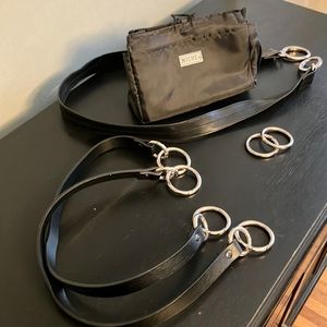 4 Piece Set Miche Purse Organizer, 21 in Black Handles, 37 in Crossbody Handle